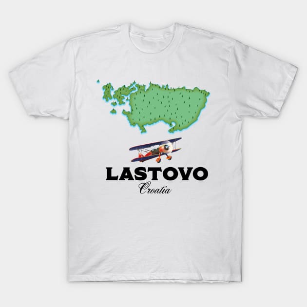 Lastovo Croatia map T-Shirt by nickemporium1